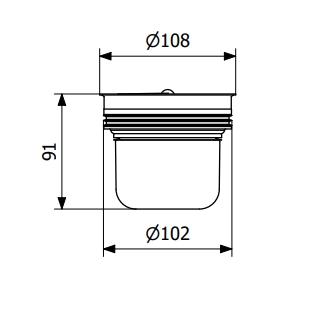 Purus Vandlås med flexinood Lugt og gasstop Ø100 mm Purus Vandlås med flexinood Lugt og gasstop Ø100 mm