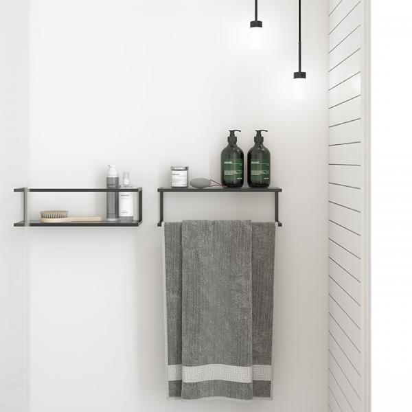 Dansani multifunktionel hylde inkl. 2 glashylder - Mat sort Dansani multifunktionel hylde inkl. 2 glashylder - Mat sort