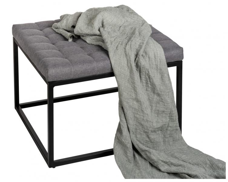 Wenko Amandalo metalskammel m/grå hylde - 60x60 cm - Mat sort Wenko Amandalo metalskammel m/grå hylde - 60x60 cm - Mat sort