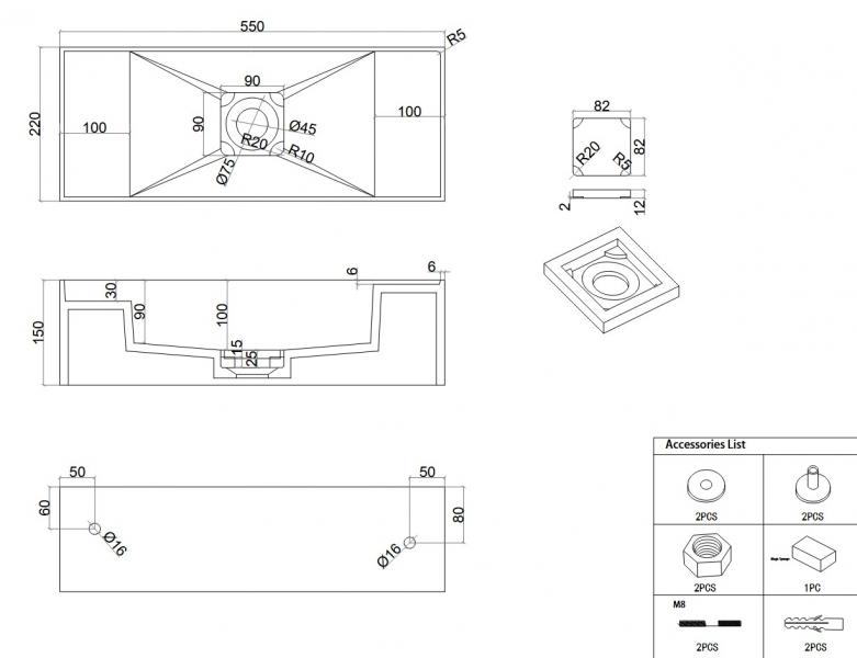 Ideavit Solidbliss 55 håndvask t/væg - Uden overløb - Uden hanehul Ideavit Solidbliss 55 håndvask t/væg - Uden overløb - Uden hanehul
