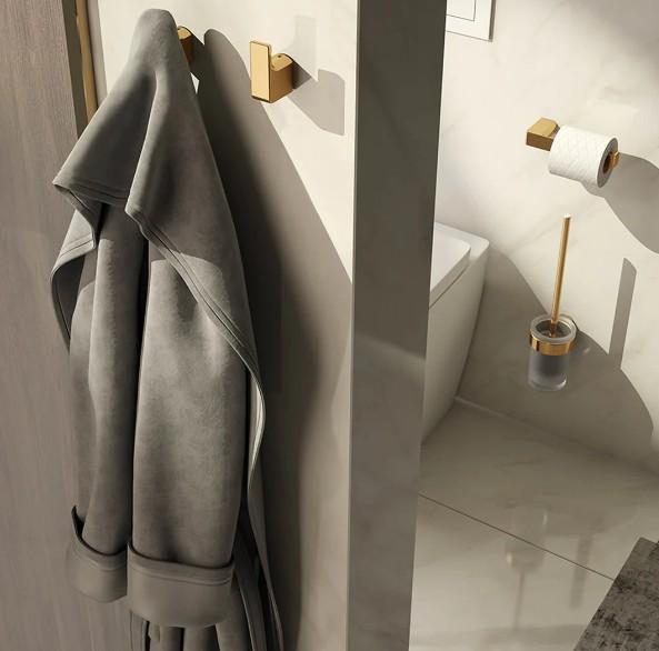 Hefe Piren håndklædekrog - 2 stk - Børstet messing Hefe Piren håndklædekrog - 2 stk - Børstet messing