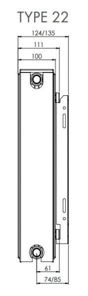Stelrad Compact All In Radiator Type 22 - H500 x 600 mm Stelrad Compact All In Radiator Type 22 - H500 x 600 mm