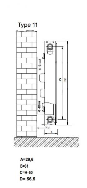 Thermrad Compact radiator 11-300-1200 mm - 6 kvm Thermrad Compact radiator 11-300-1200 mm - 6 kvm