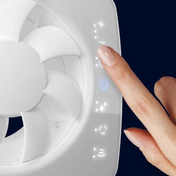 Fresh Intellivent SKY Ventilator med app styring - &Oslash;100-125 mm - Hvid