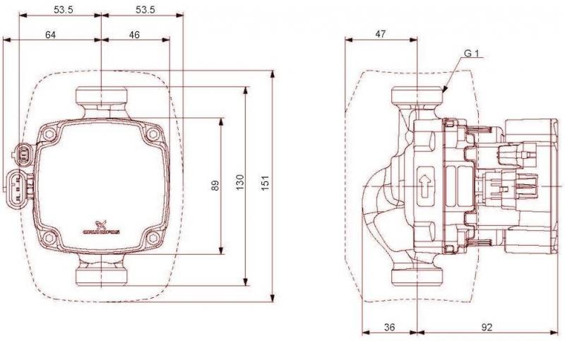Grundfos ALPHA2 GO cirkulationspumpe 15-60 - 130 mm Grundfos ALPHA2 GO cirkulationspumpe 15-60 - 130 mm