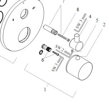 Hansgrohe Termostatgreb til indbygningsarmatur