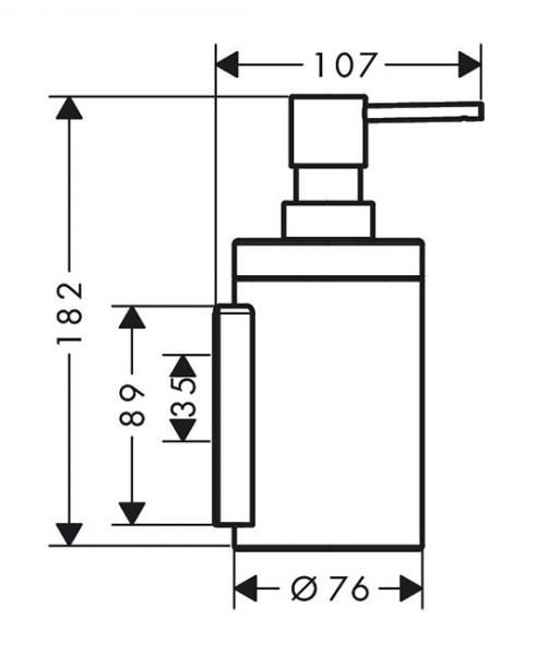 Axor Universal Circular s&aelig;bedispenser t/v&aelig;g - B&oslash;rstet r&oslash;dguld
