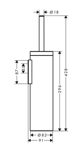 Axor Universal Circular toiletb&oslash;rste - B&oslash;rstet r&oslash;dguld