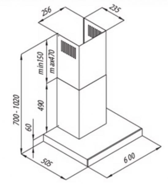 Eico Lucca P 60 ECO emhætte til vægmontering - Rustfrit stål Eico Lucca P 60 ECO emhætte til vægmontering - Rustfrit stål