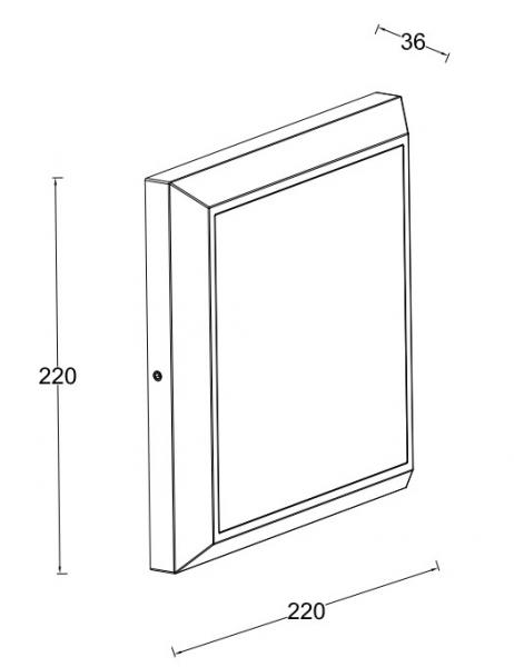 Lutec Architectural Helena udendørslampe til loft og væg - 22 x 22 cm Lutec Architectural Helena udendørslampe til loft og væg - 22 x 22 cm