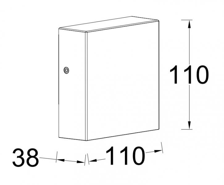 Lutec Architectural Gemini XF udendørslampe til væg - Rustfrit stål Lutec Architectural Gemini XF udendørslampe til væg - Rustfrit stål