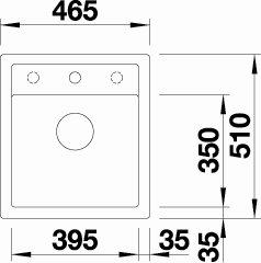 Blanco Dalago 45 k&oslash;kkenvask - Antracit