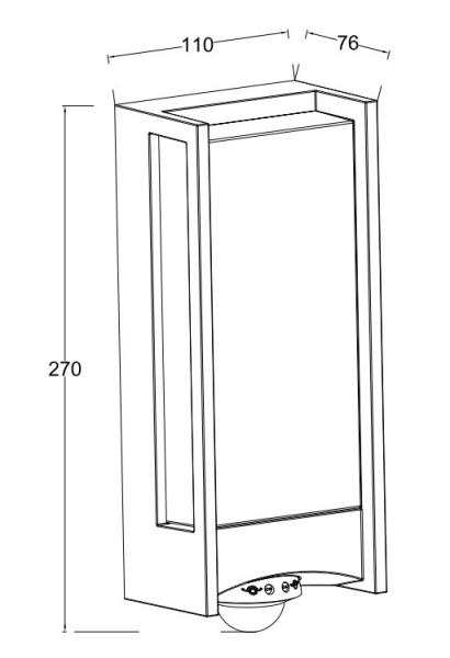 Lutec Architectural Qubo udendørslampe til væg m/PIR-sensor Lutec Architectural Qubo udendørslampe til væg m/PIR-sensor