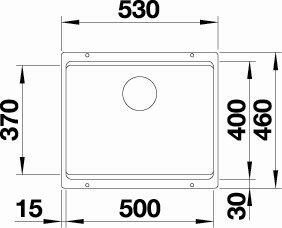 Blanco Etagon 500-U k&oslash;kkenvask - Tr&oslash;ffel