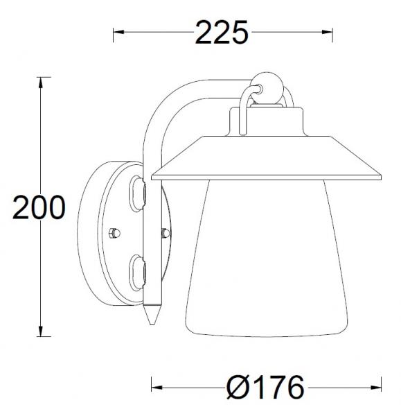 Lutec Tradition Cate udend&oslash;rslampe til v&aelig;g - Mat rust