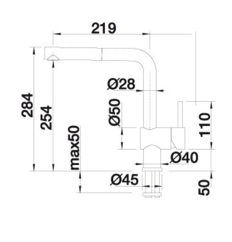 Blanco Linus-S k&oslash;kkenvandhane m/udtr&aelig;k - Soft-white