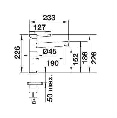 Blanco Alta II k&oslash;kkenarmatur - Antracit