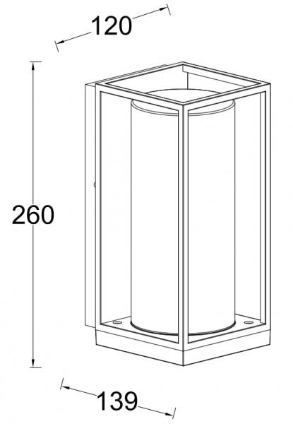 Lutec Tradition Flair udendørslampe til væg - Trælook/Sort Lutec Tradition Flair udendørslampe til væg - Trælook/Sort