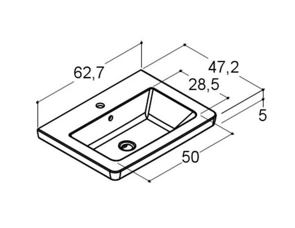 Dansani Larghetto 60 m&oslash;belvask - 1 hanehul