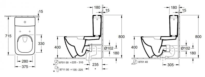 Villeroy & Boch Venticello gulvst&aring;ende toilet Rimless u/cisterne