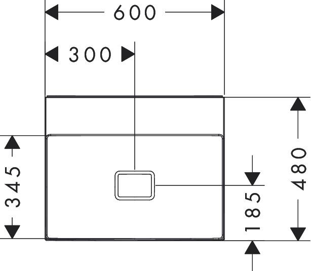 Hansgrohe Xevolos E 600 h&aring;ndvask t/v&aelig;g eller m&oslash;bel - Uden hanehul og overl&oslash;b