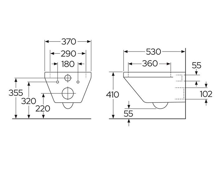 Gustavsberg Graphic væghængt toilet m/sæde og Hygienic Twist Gustavsberg Graphic væghængt toilet m/sæde og Hygienic Twist