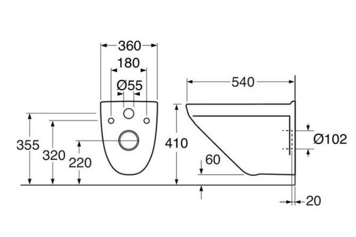 Gustavsberg Nordic 3 væghængt toilet m/Hygienic Flush Gustavsberg Nordic 3 væghængt toilet m/Hygienic Flush