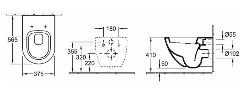 Villeroy & Boch Subway væghængt toilet m/C+ Villeroy & Boch Subway væghængt toilet m/C+