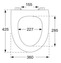 Pressalit Sign toilets&aelig;de - hvid