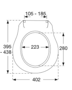 Pressalit Raja toilets&aelig;de m/softclose - Hvid
