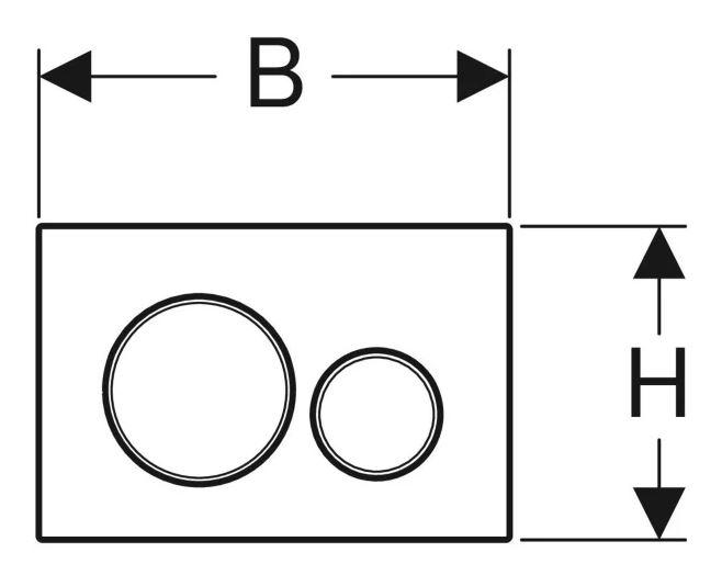Geberit Sigma 20 Round betjeningsplade easy-to-clean-belagt - Mat hvid/krom Geberit Sigma 20 Round betjeningsplade easy-to-clean-belagt - Mat hvid/krom