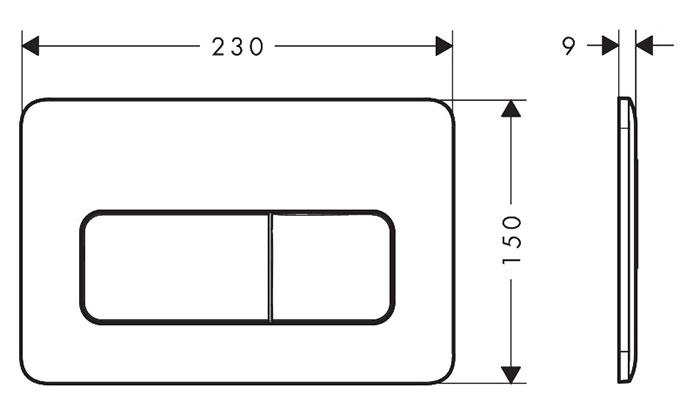 hansgrohe iFrame Original Q betjeningsplade - Hvid hansgrohe iFrame Original Q betjeningsplade - Hvid