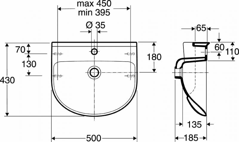 If&ouml; Cera 50 h&aring;ndvask t/v&aelig;g - 1 hanehul