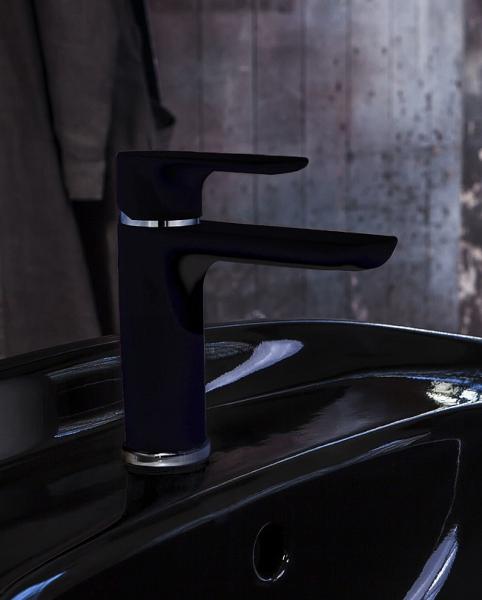 Gustavsberg Estetic 50 h&aring;ndvask t/v&aelig;g - Sort - 1 hanehul - Ceramic+