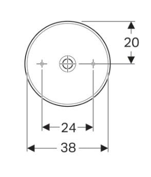 Geberit VariForm 40 fritst&aring;ende bowlevask - Uden overl&oslash;b