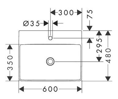 hansgrohe Xelu Q 60 håndvask - Uden overløb - SmartClean hansgrohe Xelu Q 60 håndvask - Uden overløb - SmartClean