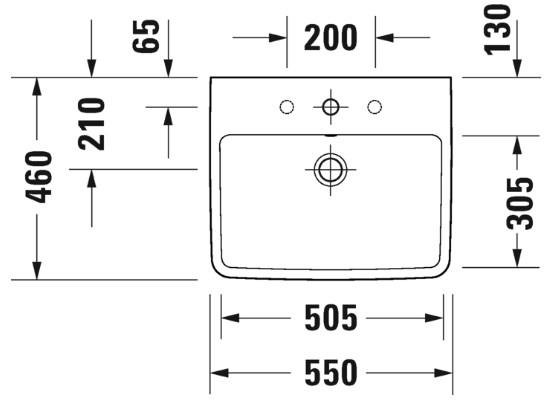 Duravit No.1 55 håndvask t/væg eller møbel Duravit No.1 55 håndvask t/væg eller møbel