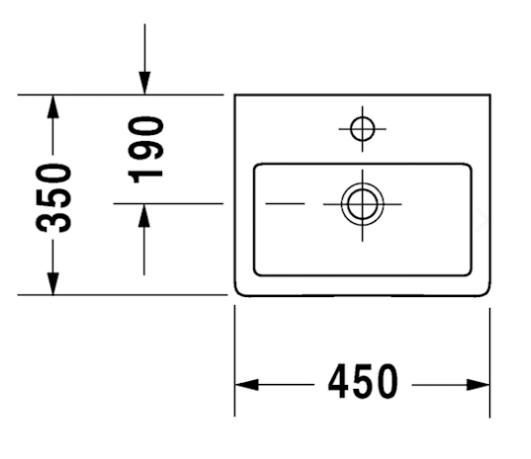 Duravit Vero 45 håndvask t/væg eller møbel Duravit Vero 45 håndvask t/væg eller møbel