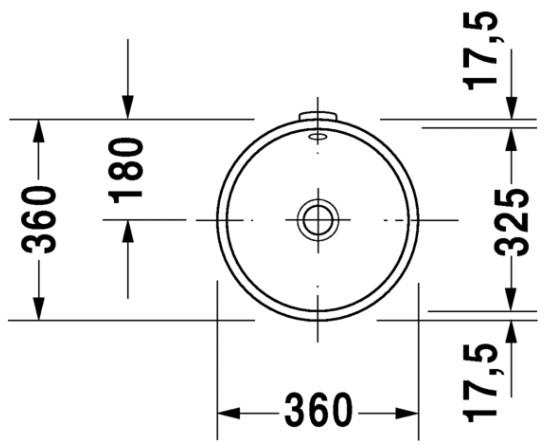 Duravit Architec &Oslash;33 h&aring;ndvask t/underlimning - Uden hanehul