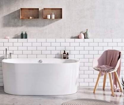 Strømberg Siena Back-To-Wall badekar - 1550 x 800 mm - Hvid Strømberg Siena Back-To-Wall badekar - 1550 x 800 mm - Hvid