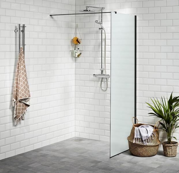 Alterna Vetro profil kit til fast brusev&aelig;g - Mat sort