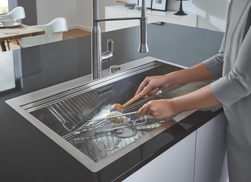 Grohe K800 k&oslash;kkenvask i rustfrit st&aring;l