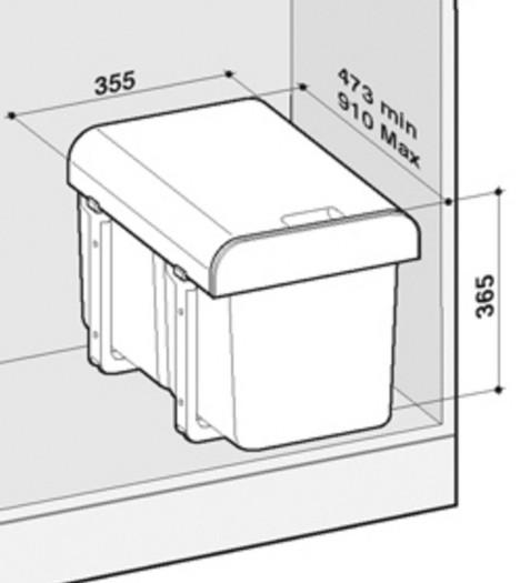 Intra Juvel Ekko 4 affaldsbeholder m/4 spande Intra Juvel Ekko 4 affaldsbeholder m/4 spande