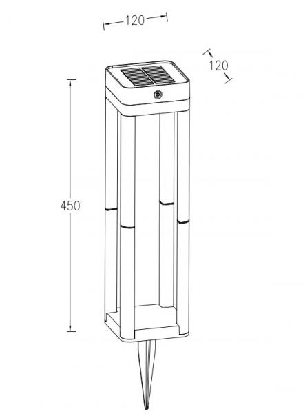 Lutec udendørslampe på spyd m/solceller Lutec udendørslampe på spyd m/solceller