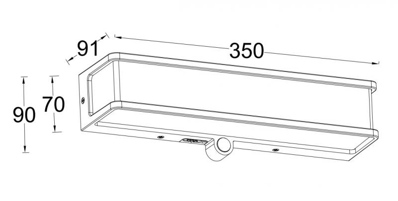 Lutec Doblo L Solar udend&oslash;rs v&aelig;glampe m/solceller og sensor - Gr&aring;