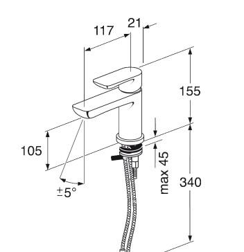 Gustavsberg Estetic håndvaskarmatur u/bundventil - Mat sort Gustavsberg Estetic håndvaskarmatur u/bundventil - Mat sort