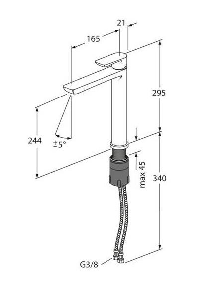 Gustavsberg Estetic håndvaskarmatur høj model - Krom Gustavsberg Estetic håndvaskarmatur høj model - Krom