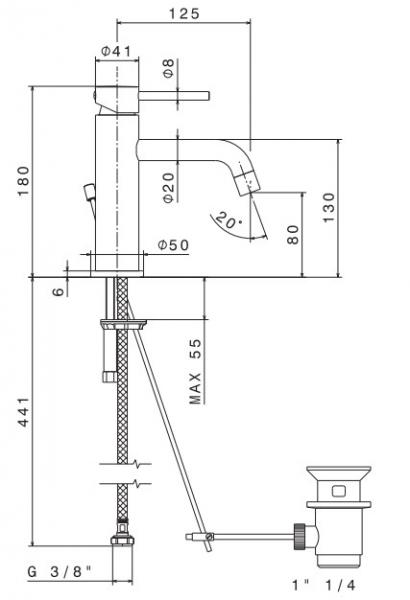 Cass&oslash;e Newform XT H&aring;ndvaskarmatur - Krom
