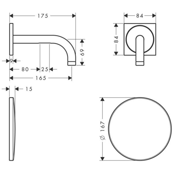 Outlet - AXOR Uno2 elektronisk HV-armatur til indbygning Outlet - AXOR Uno2 elektronisk HV-armatur til indbygning
