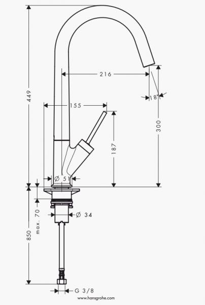 AXOR Starck k&oslash;kkenarmatur